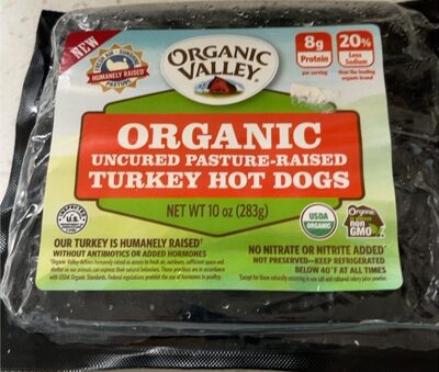 Organic Uncured Pasture-Raised Turkey Hot Dogs, Organic