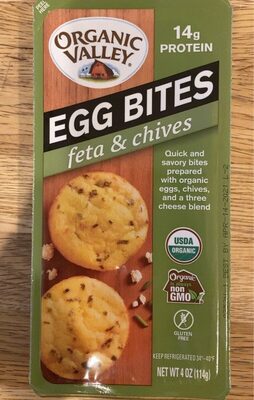 Feta & Chives Cottage, Sharp Cheddar And Feta Cheeses, With Chives Egg Bites, Feta & Chives