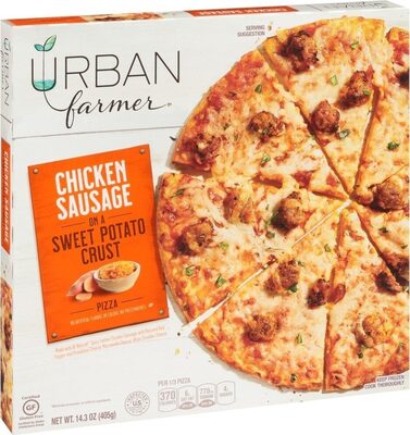 Chicken Sausage On A Sweet Potato Crust Pizza, Chicken Sausage