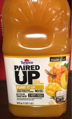 Pump It Up Fruit & Veggie Juice Drink, Pumpkin; Mango; Banana; Coconut