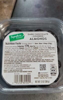 Dark Chocolate Covered Almonds, Dark Chocolate