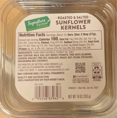 Roasted & Salted Sunflower Kernels, Roasted & Salted