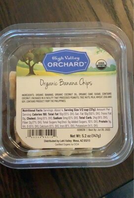 Banana Organic Chips, Banana