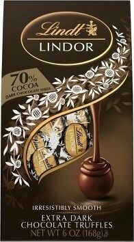 Extra Dark Chocolate 70% Cocoa Truffles, Extra Dark Chocolate