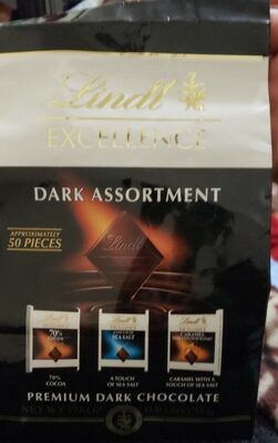 Dark Assortment Premium Dark Chocolate, Cocoa; Sea Salt; Caramel