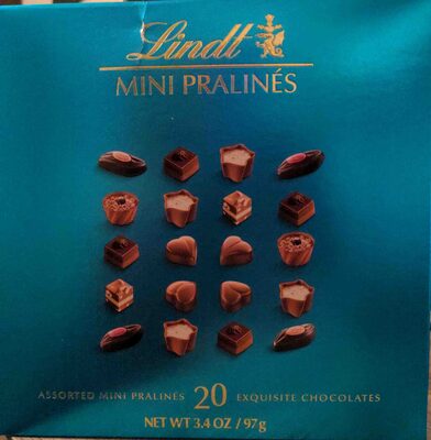 Assorted Exquisite Chocolates Mini Pralines, Dark Chocolate With Caramel, Cream & Almond Pieces, Milk Chocolate Cup With Praline Creme & Hazelnut Pieces, Milk Chocolate Nougat Wafer Heart, Hazelnut Nougat With Hazelnut Pieces, Milk Chocolate Cup With Macc
