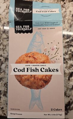 Chive + Roasted Garlic Cod Fish Cake, Chive + Roasted Garlic