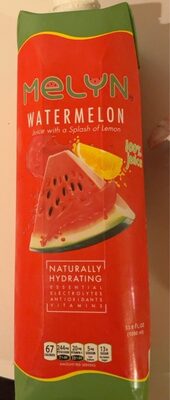 Watermelon 100% Juice With A Splash Of Lemon, Watermelon