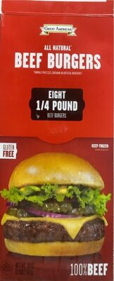 All Natural Quarter Pound Beef Burgers