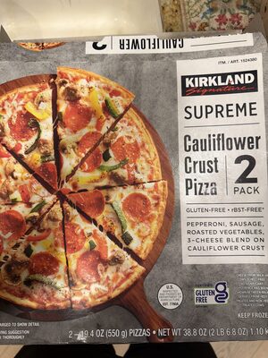 Supreme Pepperoni, Sausage, Roasted Vegetables, 3-Cheese Blend On Cauliflower Crust Pizza, Supreme
