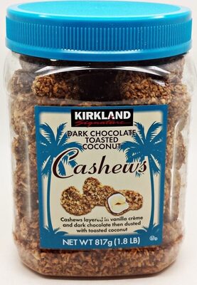 Kirkland Signature, Flavored Cashews, Dark Chocolate Toasted Coconut, Dark Chocolate Toasted Coconut