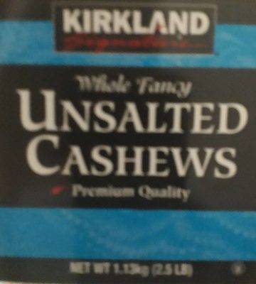 Whole Fancy Unsalted Cashews, Unsalted