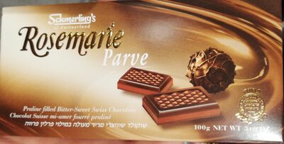 Rosemarie Parve Praline Filled Bitter-Sweet Swiss Chocolate