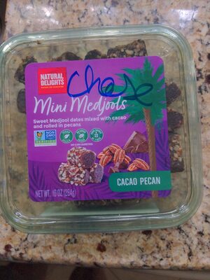 Sweet Mini Medjool Dates Mixed With Cacao And Rolled In Pecans, Sweet Mini Medjools