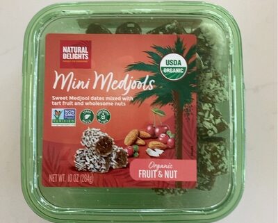 Fruit & Nut Organic Sweet Medjool Dates Mixed With Tart Fruit And Wholesome Nuts Mini Medjools, Fruit & Nut