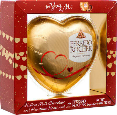 Hollow Milk Chocolate And Hazelnut Heart, Hollow Milk Chocolate And Hazelnut