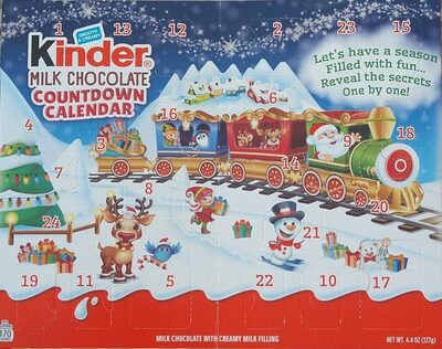 Countdown Calendar With Creamy Milk Filling Milk Chocolate