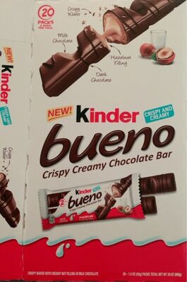 Bueno Crispy Wafer With Creamy Nut Filling In Milk Chocolate Bar, Crispy Creamy Chocolate Bar