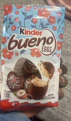 Crispy Wafer With Creamy Nut Filling In Milk Chocolate Bueno Eggs