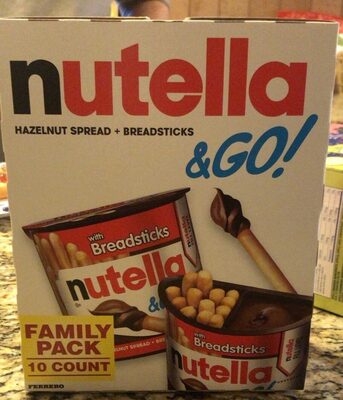 Nutella & Go! Hazelnut Spread + Breadsticks Family Pack, 1.8 Oz, 10 Count