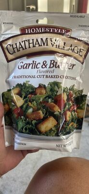 Homestyle Garlic & Butter Flavored Traditional Cut Baked Croutons, Garlic & Butter