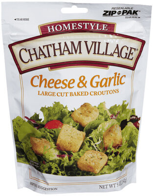 Homestyle Cheese & Garlic Large Cut Baked Croutons, Cheese & Garlic
