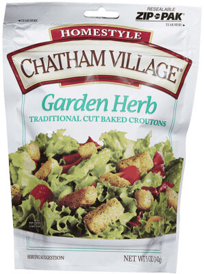 Homestyle Garden Herb Traditional Cut Baked Croutons, Garden Herb