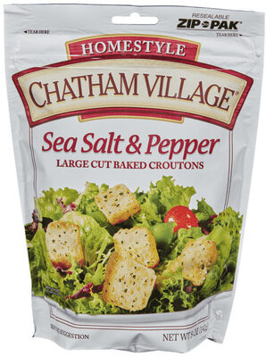 Homestyle Sea Salt & Pepper Large Cut Baked Croutons, Sea Salt & Pepper