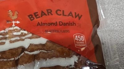 Almond Bear Claw Danish, Almond
