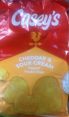 Cheddar & Sour Cream Flavored Rippled Potato Chips, Cheddar & Sour Cream