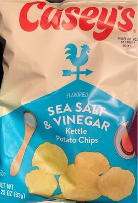 Sea Salt & Vinegar Flavored Kettle Potato Chips, Sea Salt & Vinegar