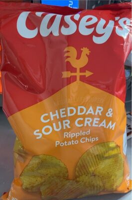 Cheddar & Sour Cream Flavored Rippled Potato Chips, Cheddar & Sour Cream
