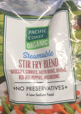 Steamable Broccoli, Carrots, Green Beans, Onions, Red Bell Peppers, Mushrooms Stir Fry Blend