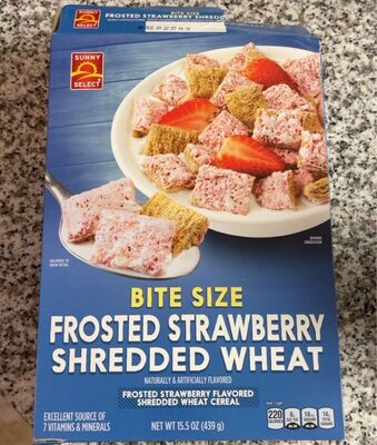 Strawberry Frosted Bite Size Shredded Wheat, Strawberry