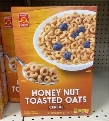 Honey Nut Sweetened Toasted Oat Cereal, Honey Nut