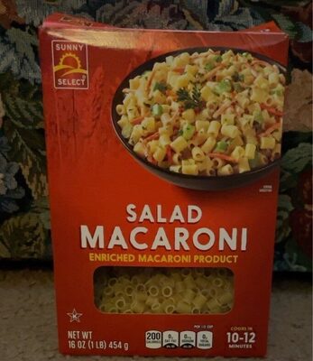 Enriched Macaroni Product, Salad Macaroni