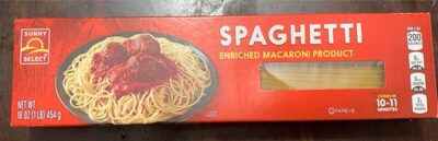Enriched Macaroni Product, Spaghetti