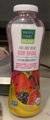Berry Banana Cold Pressed 100% Juice Blend, Berry Banana