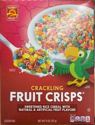 Crackling Fruit Crisps Sweetened Rice Cereal, Crackling Fruit Crisps