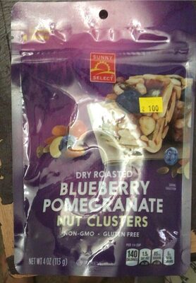 Blueberry Pomegranate Dry Roasted Nut Clusters, Blueberry Pomegranate