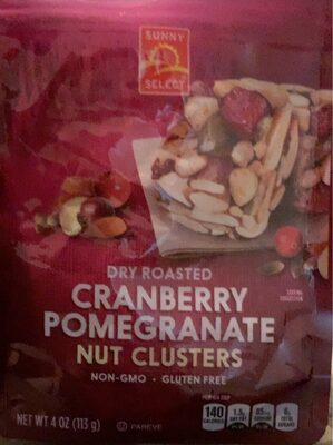 Dry Roasted Cranberry Pomegranate Nut Clusters, Dry Roasted