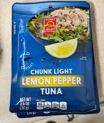 Lemon Pepper Chunk Light Tuna, Lemon Pepper