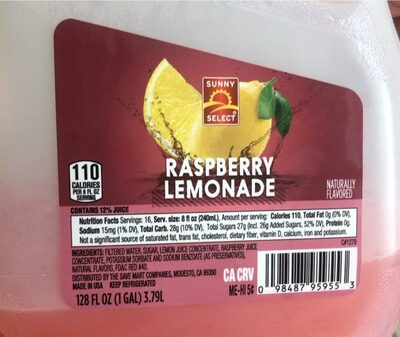 Raspberry Lemonade Flavored Juice, Raspberry Lemonade
