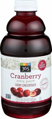 Pure Cranberry 100% Juice From Concentrate, Pure Cranberry