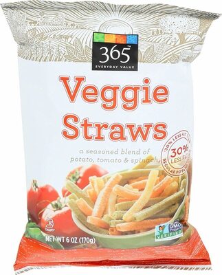 Seasoned Blend Of Potato, Tomato & Spinach Veggie Straws, Seasoned Blend Of Potato, Tomato & Spinach
