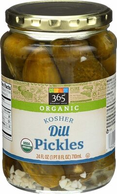 Kosher Organic Dill Pickles, Kosher