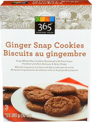 Gingersnap Crisp Wheat Flour Cookies Sweetened With Cane Sugar Finished With Rich Molasses & Spicy Ginger Cookies, Gingersnap