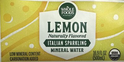 Lemon Italian Sparkling Mineral Water, Lemon