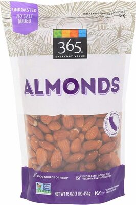 Unroasted & Unsalted Almonds, Unroasted & Unsalted