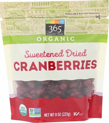 Sweetened Cranberries, Sweetened